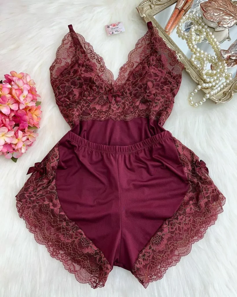 BABY DOLL FIOS DE OURO - MARSALA