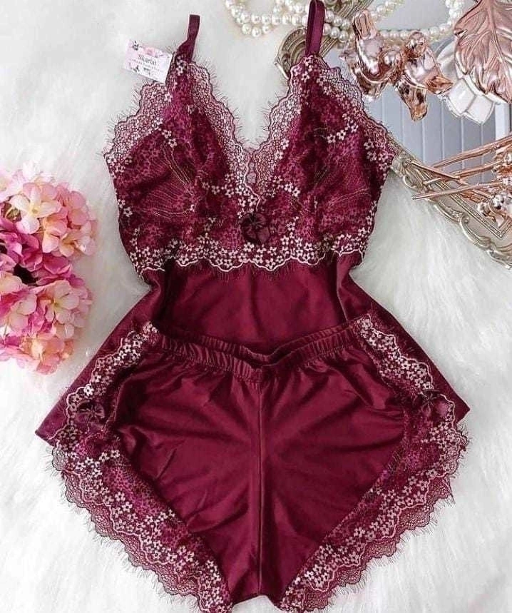 BABY DOLL LUXO - MARSALA E DOURADO