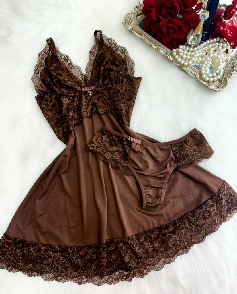 CAMISOLA FIOS DE OURO - MARROM